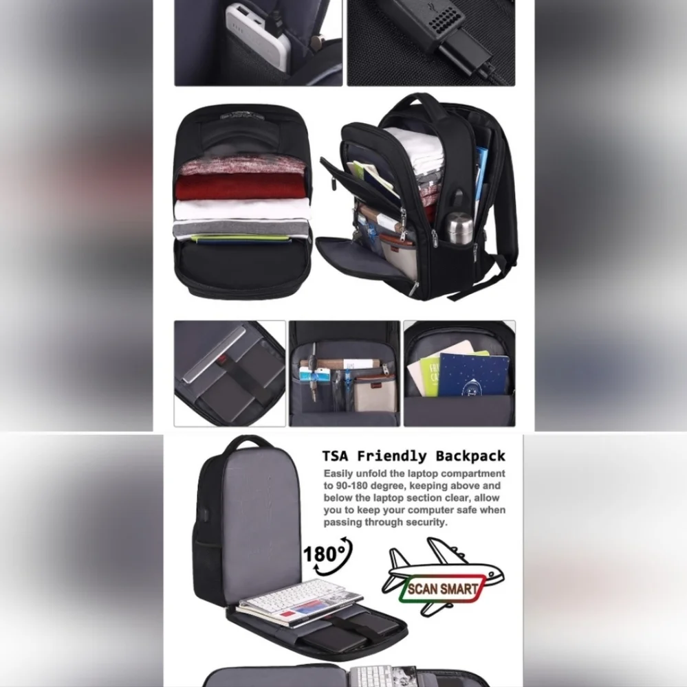 NEW Bruno Cavalli USB CHARGE PORT for cell, RFID. Laptop Bag Computer Backpack